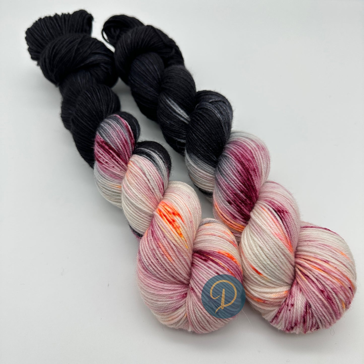 Handgefärbte Sockenwolle, 4-fach Wolle, 100 g, Nr. 117