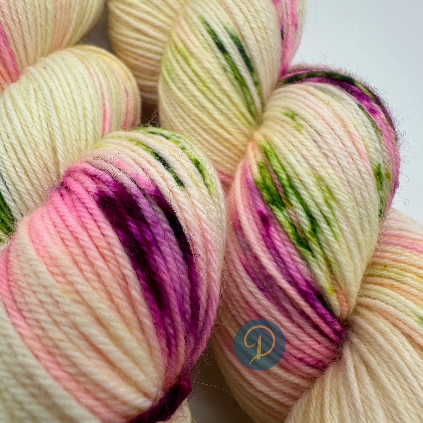 Handgefärbte Sockenwolle, 4-fach Wolle, 100 g, Nr. 121
