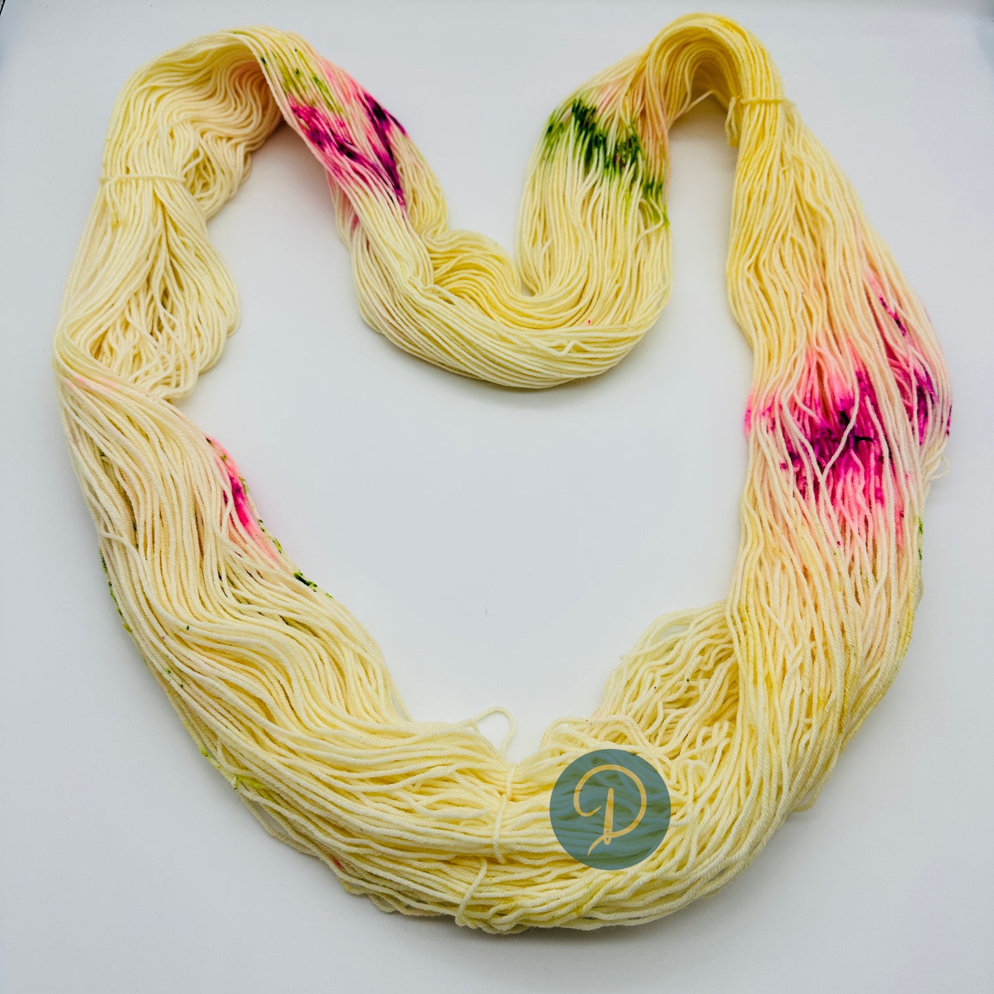Handgefärbte Sockenwolle, 4-fach Wolle, 100 g, Nr. 121