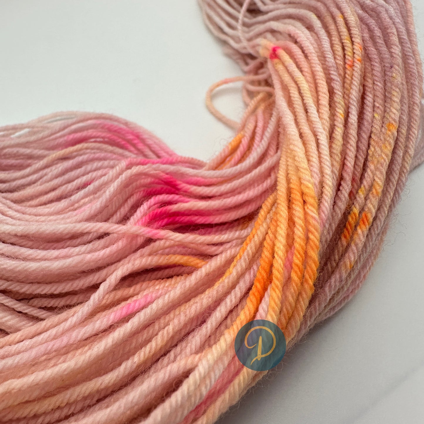 Handgefärbte Sockenwolle, 4-fach Wolle, 100 g, Nr. 17A