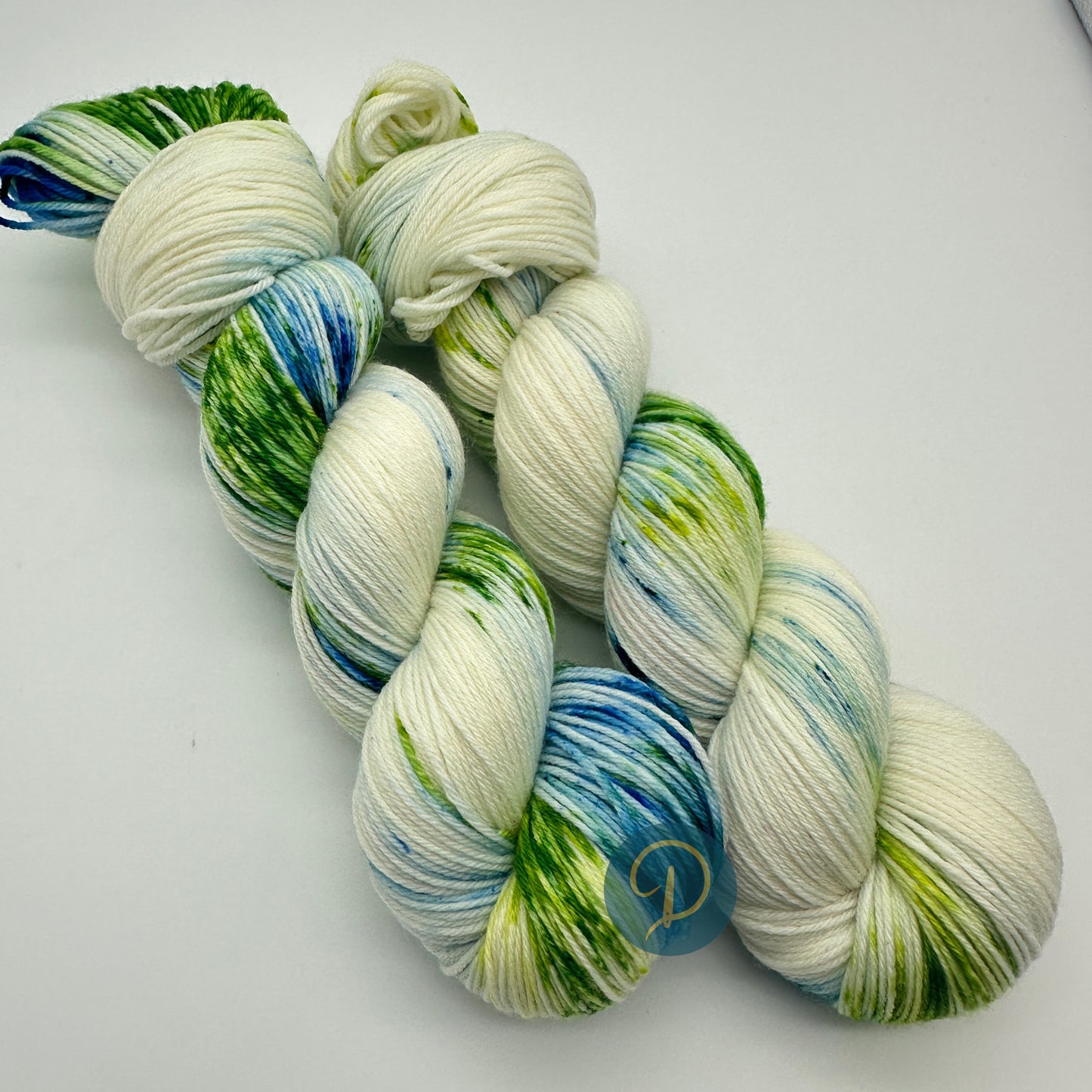 Handgefärbte Sockenwolle, 4-fach Wolle, 100 g, Nr. 18A