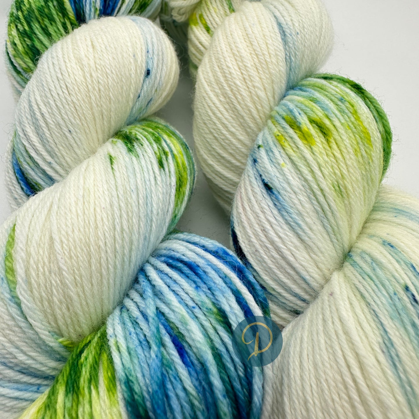 Handgefärbte Sockenwolle, 4-fach Wolle, 100 g, Nr. 18A