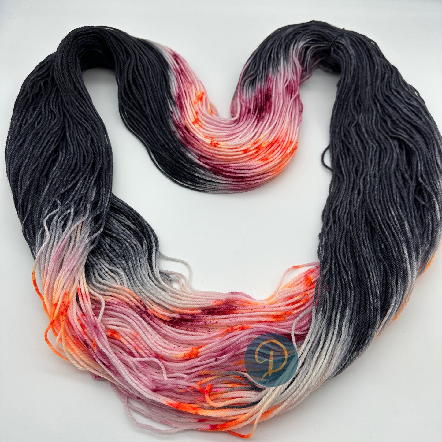 Handgefärbte Sockenwolle, 4-fach Wolle, 100 g, Nr. 36A