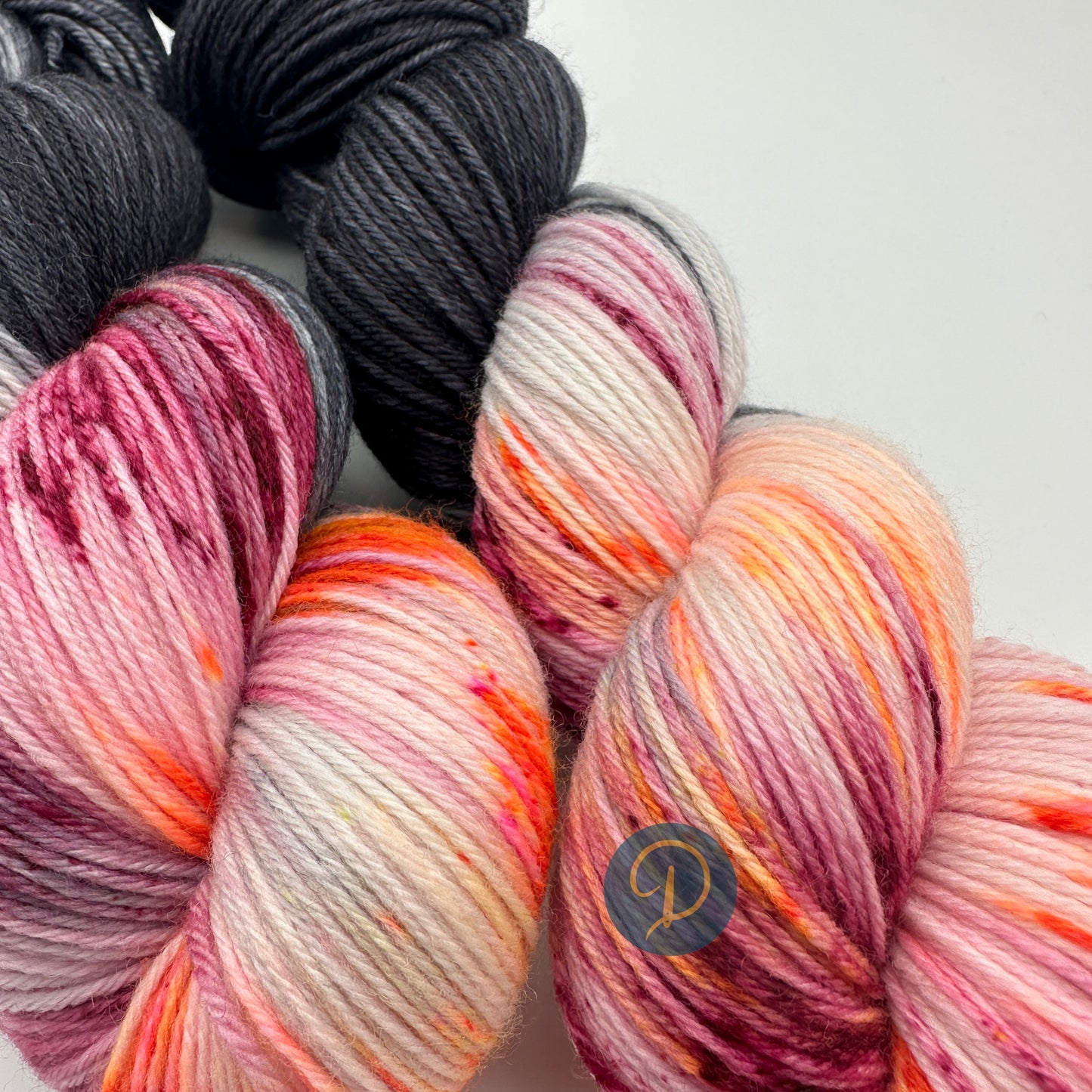 Handgefärbte Sockenwolle, 4-fach Wolle, 100 g, Nr. 36A