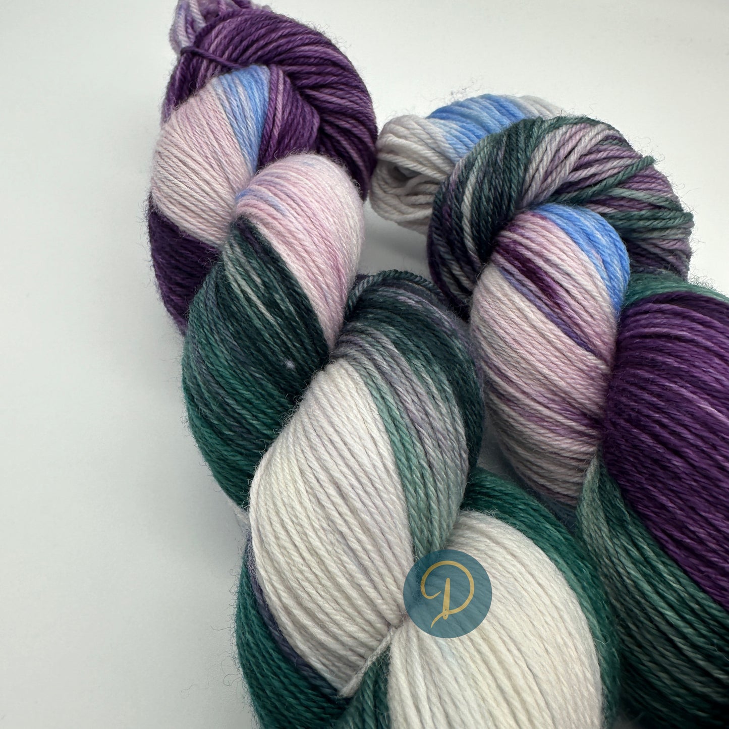 Handgefärbte Sockenwolle, 4-fach Wolle, 100 g, Nr. 24