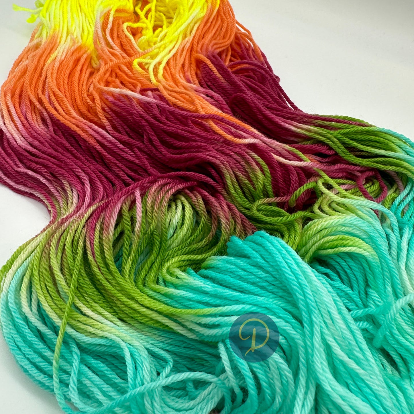 Handgefärbte Sockenwolle, 4-fach Wolle, 100 g, Nr. 42