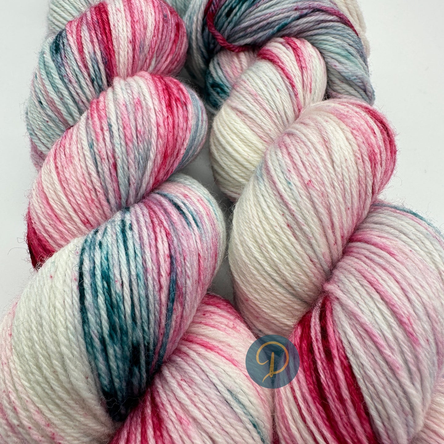Handgefärbte Sockenwolle, 4-fach Wolle, 100 g, Nr. 96