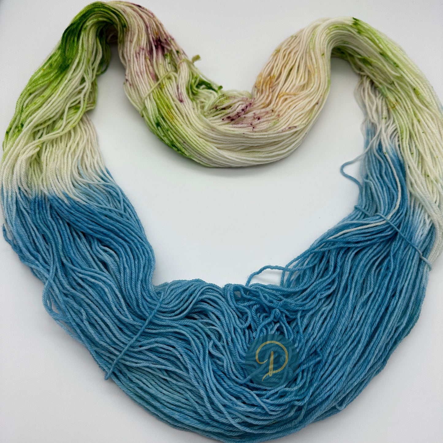 Handgefärbte Sockenwolle, 4-fach Wolle, 100 g, Nr. 57
