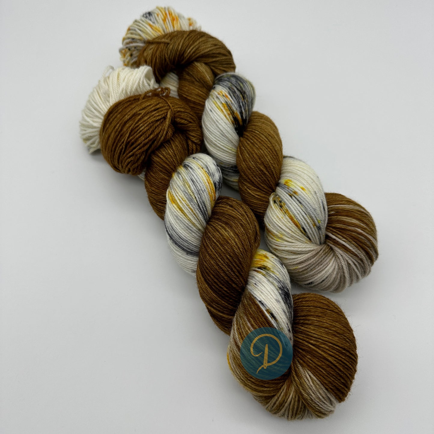 Handgefärbte Sockenwolle, 4-fach Wolle, 100 g, Nr. 38