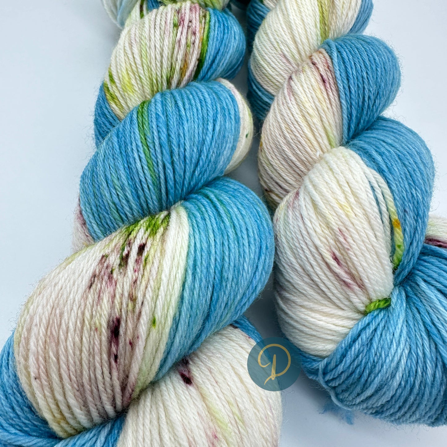 Handgefärbte Sockenwolle, 4-fach Wolle, 100 g, Nr. 57