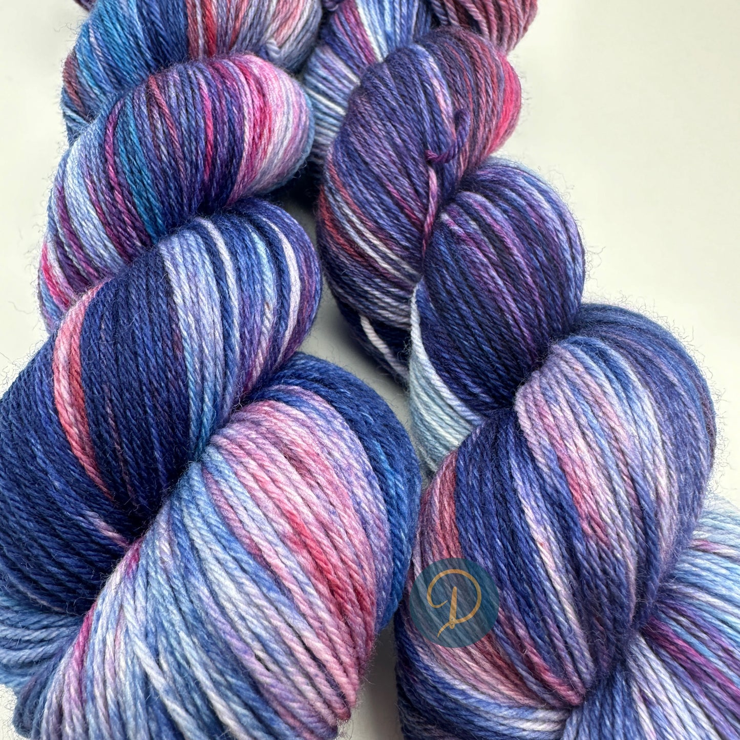 Handgefärbte Sockenwolle, 4-fach Wolle, 100 g, Nr. 76