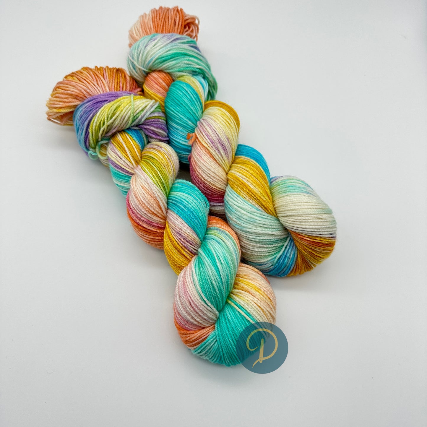 Handgefärbte Sockenwolle, 4-fach Wolle, 100 g, Nr. 40