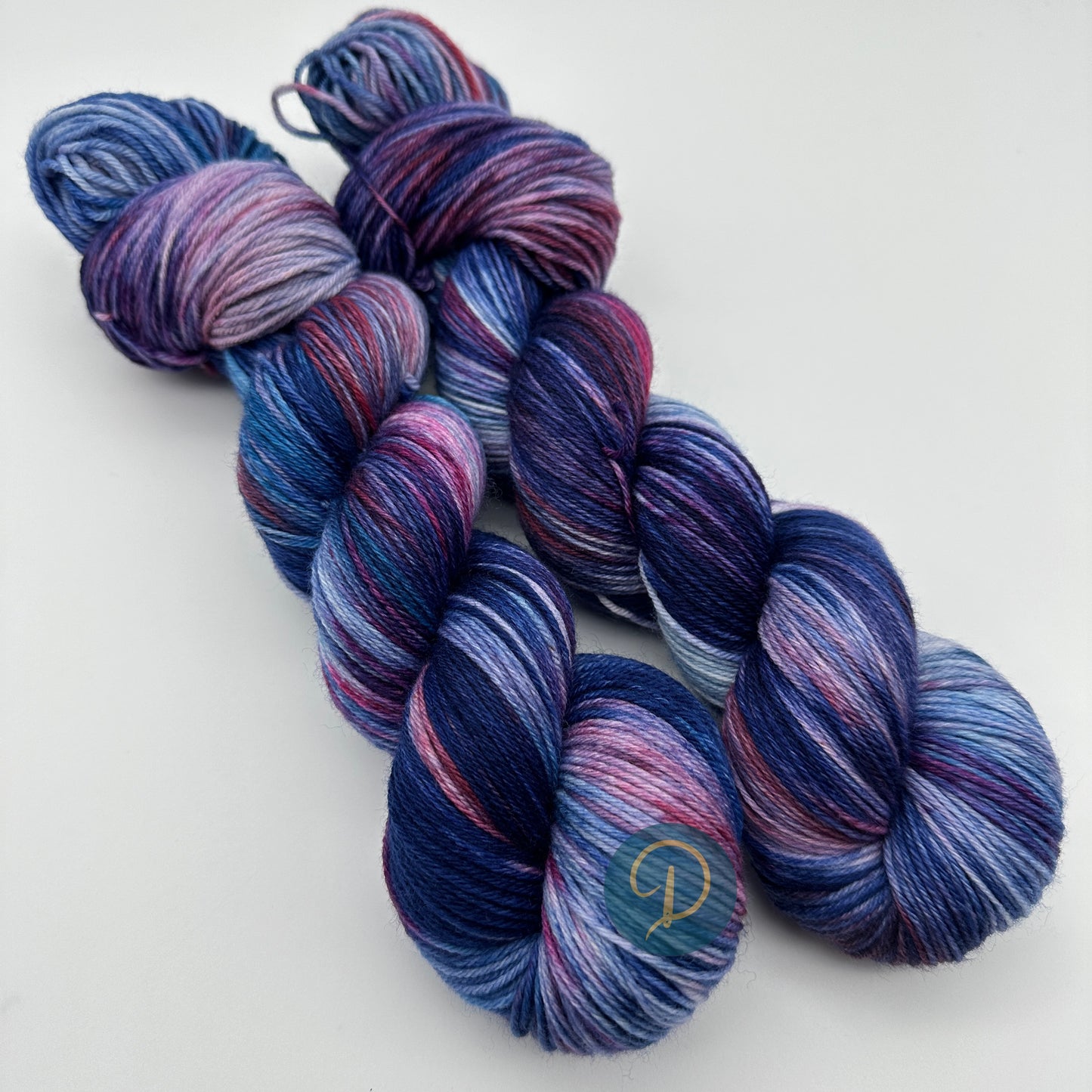 Handgefärbte Sockenwolle, 4-fach Wolle, 100 g, Nr. 76