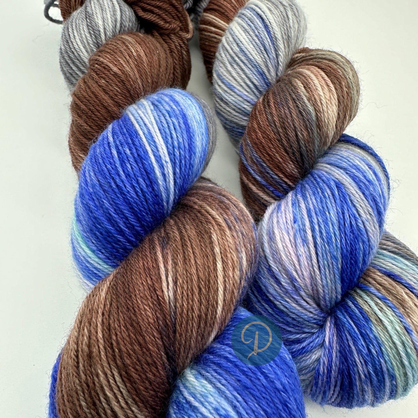 Handgefärbte Sockenwolle, 4-fach Wolle, 100 g, Nr. 33