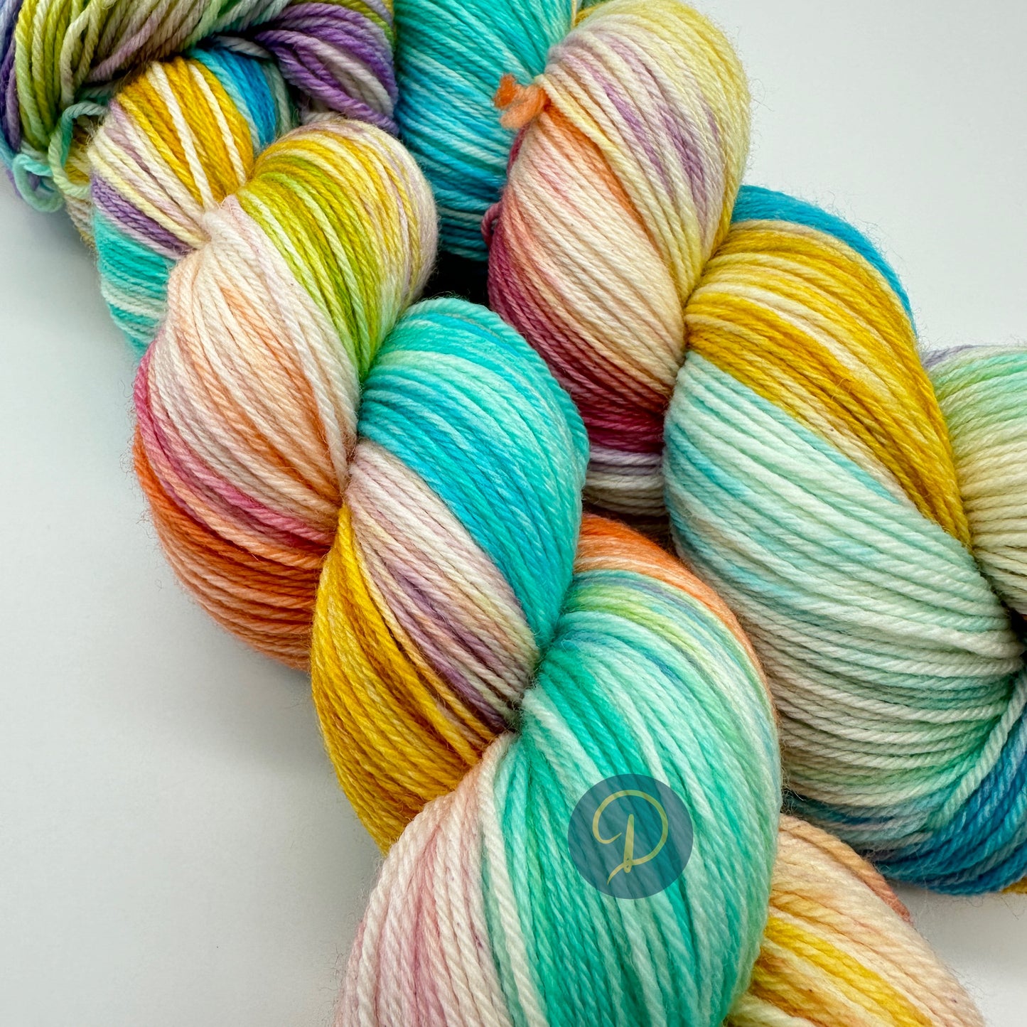 Handgefärbte Sockenwolle, 4-fach Wolle, 100 g, Nr. 40