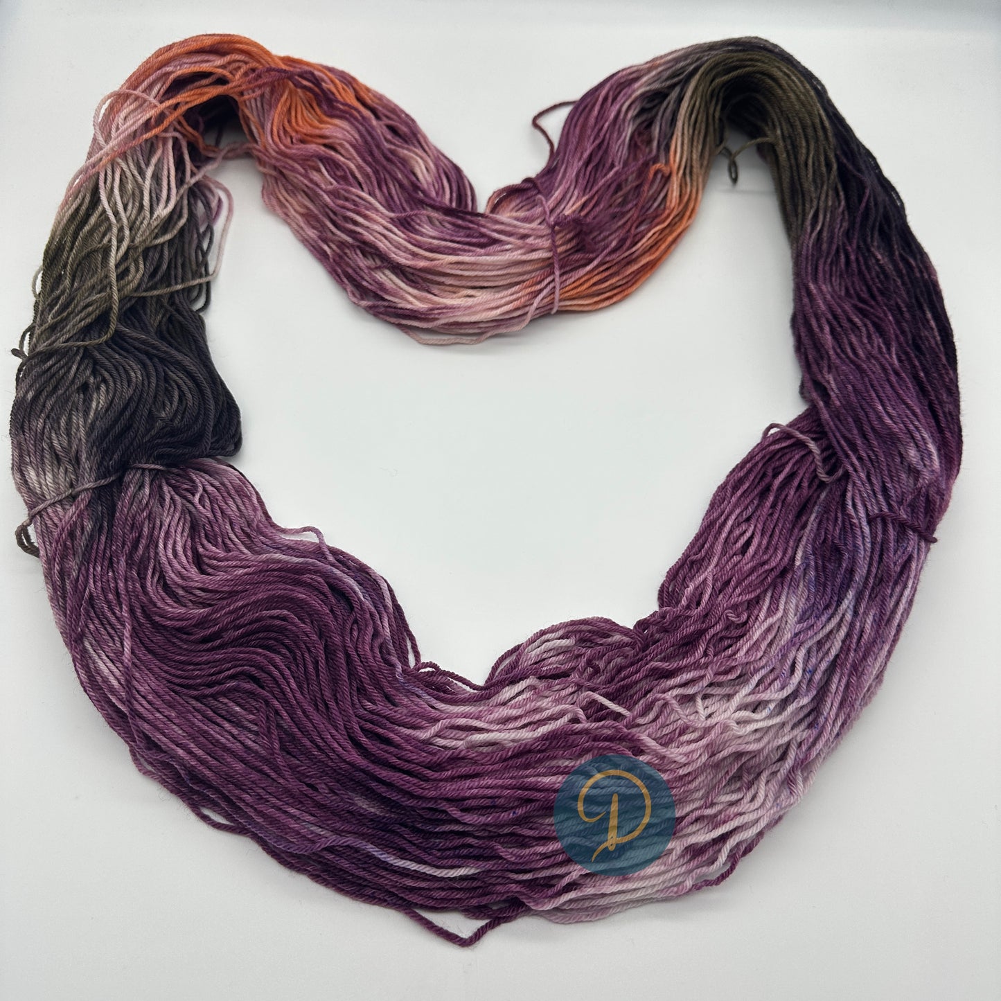 Handgefärbte Sockenwolle, 4-fach Wolle, 100 g, Nr. 112