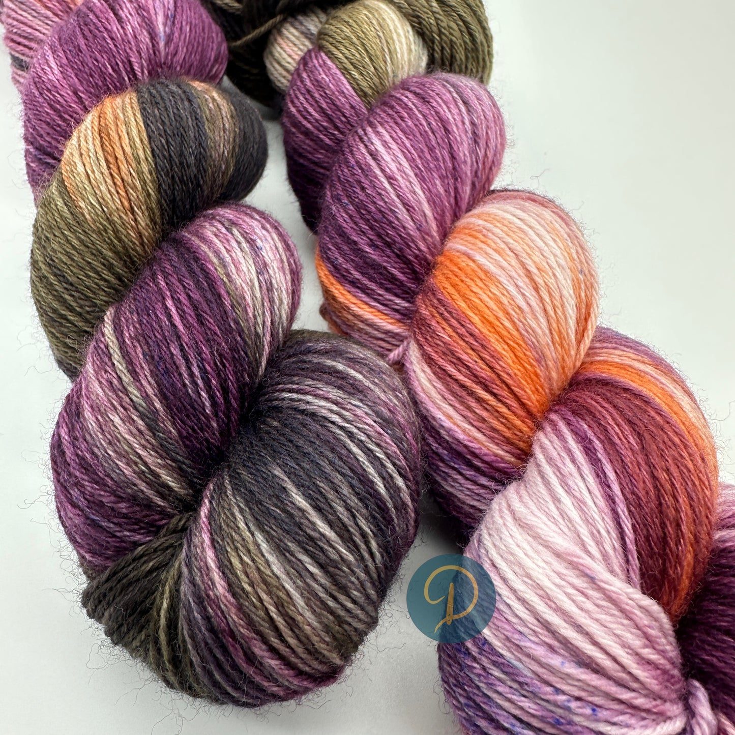 Handgefärbte Sockenwolle, 4-fach Wolle, 100 g, Nr. 112
