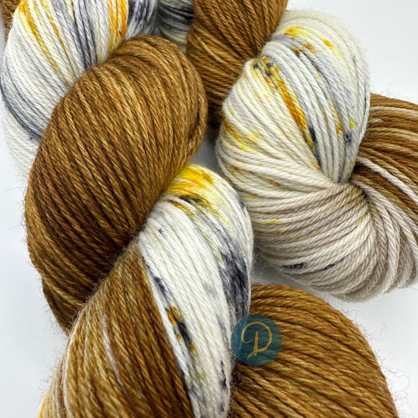 Handgefärbte Sockenwolle, 4-fach Wolle, 100 g, Nr. 38