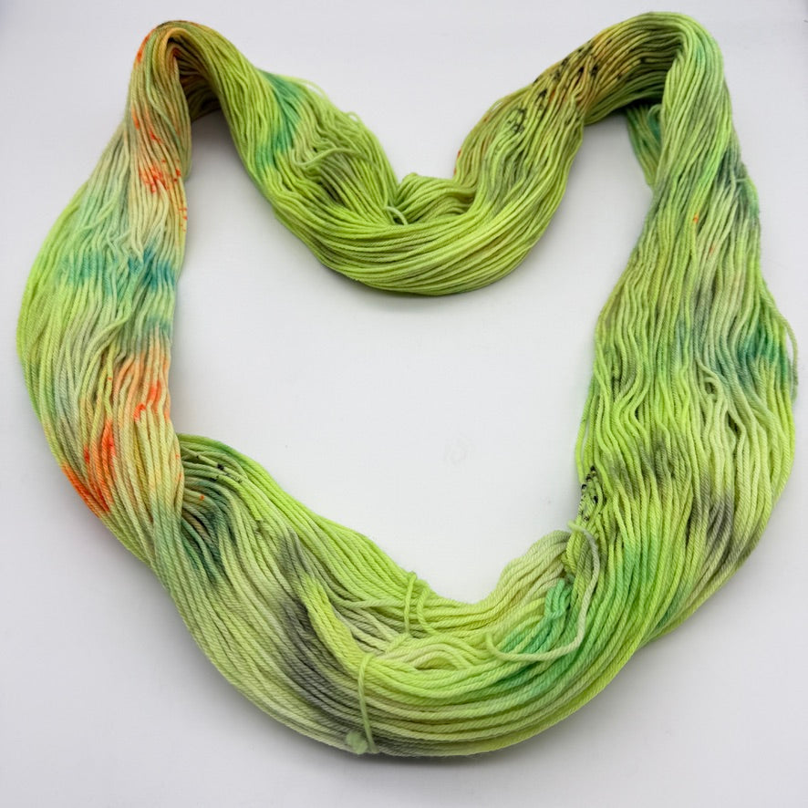 Handgefärbte Sockenwolle,  4-fach Wolle, 100 g, Nr. 141