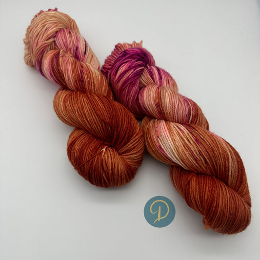 Sockenwolle "Grapefruit" 6-fach