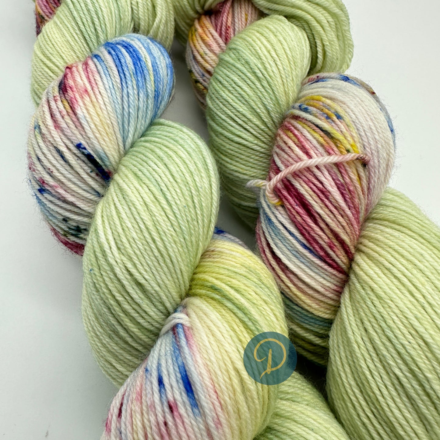 Handgefärbte Sockenwolle,  4-fach Wolle, 100 g, Nr. 7A