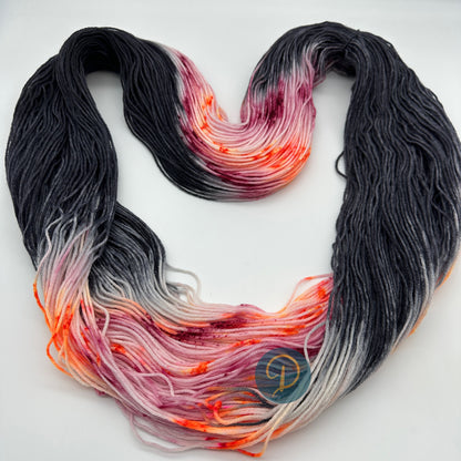 Handgefärbte Sockenwolle,  4-fach Wolle, 100 g, Nr. 36A