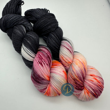 Handgefärbte Sockenwolle,  4-fach Wolle, 100 g, Nr. 36A