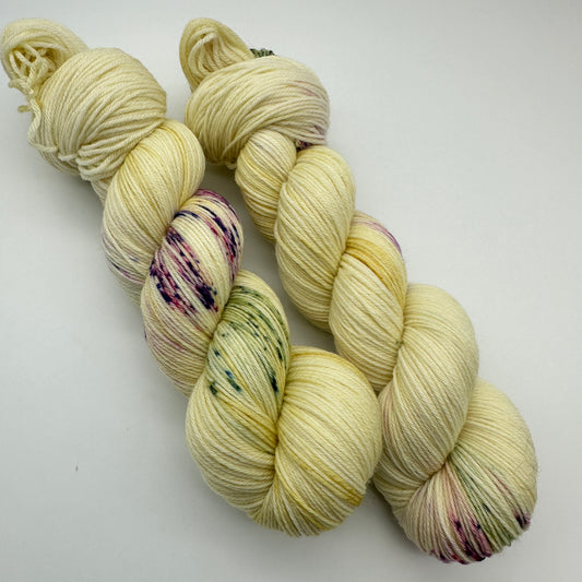 Handgefärbte Sockenwolle,  4-fach Wolle, 100 g, Nr. 127