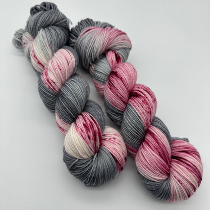 Handgefärbte Sockenwolle,  4-fach Wolle, 100 g, Nr. 71
