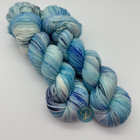 Handgefärbte Sockenwolle,  4-fach Wolle, 100 g, Nr. 98