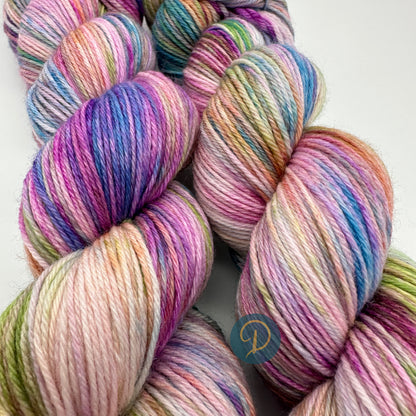 Handgefärbte Sockenwolle,  4-fach Wolle, 100 g, Nr. 80