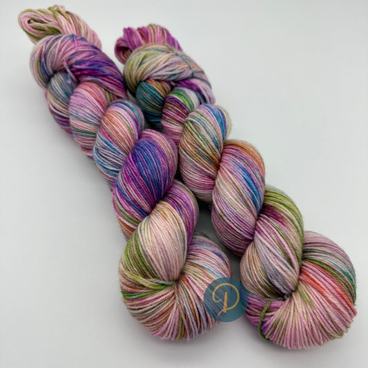 Handgefärbte Sockenwolle,  4-fach Wolle, 100 g, Nr. 80