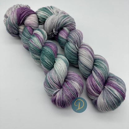 Handgefärbte Sockenwolle,  4-fach Wolle, 100 g, Nr. 78
