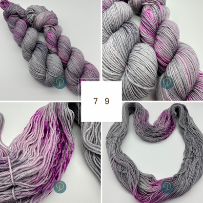 Handgefärbte Sockenwolle,  4-fach Wolle, 100 g, Nr. 79